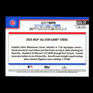 Matt Boyd 2025 Topps Update All-Star Game Cubs