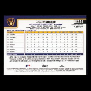 James Meeker RC 2025 Topps Update Rookie Brewers
