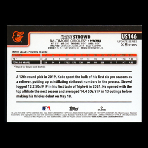 Kade Strowd RC 2025 Topps Update Rookie Orioles