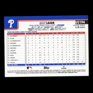 Max Lazar RC 2025 Topps Update Rookie Phillies