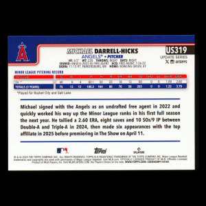 Michael Darrell-Hicks RC 2025 Topps Update Rookie Angels