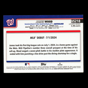 James Wood 2025 Topps Update Rookie Debut Nationals