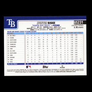Hunter Bigge RC 2025 Topps Update Rookie Rays