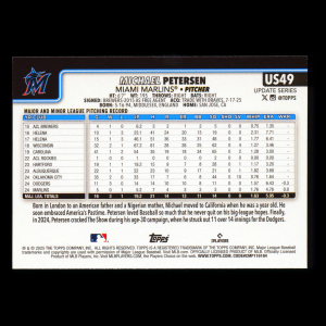 Michael Petersen RC 2025 Topps Update Rookie Marlins