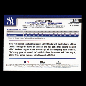 Jorbit Vivas RC 2025 Topps Update Rookie Yankees