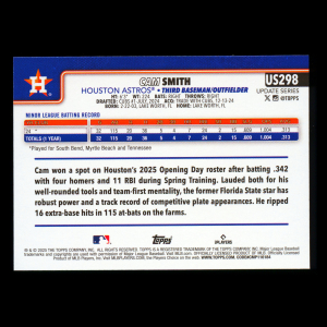 Cam Smith RC 2025 Topps Update Rookie Astros