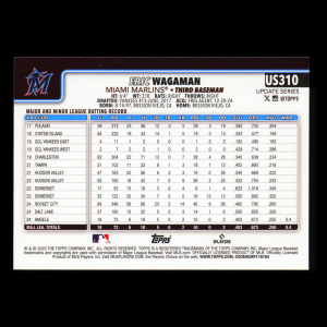 Eric Wagaman RC 2025 Topps Update Rookie Marlins