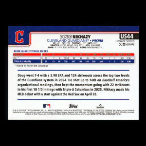 Doug Nikhazy RC 2025 Topps Update Rookie Guardians