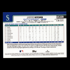 Austin Kitchen RC 2025 Topps Update Rookie Mariners