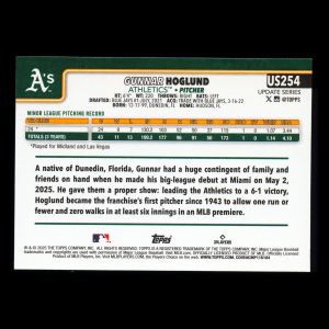 Gunnar Hoglund RC 2025 Topps Update Rookie Athletics