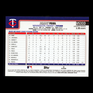 Brady Feigl RC 2025 Topps Update Rookie Twins