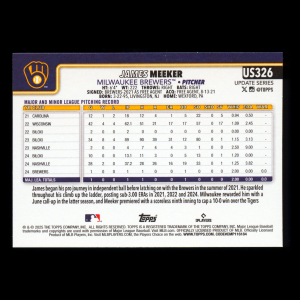 James Meeker RC 2025 Topps Update Rookie Brewers