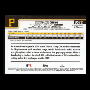 Tsung-Che Cheng RC 2025 Topps Update Rookie Pirates