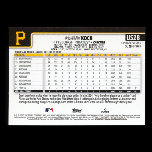Grant Koch RC 2025 Topps Update Rookie Pirates