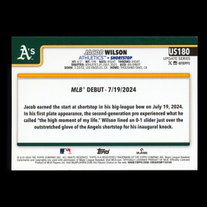 Jacob Wilson 2025 Topps Update Rookie Debut Athletics