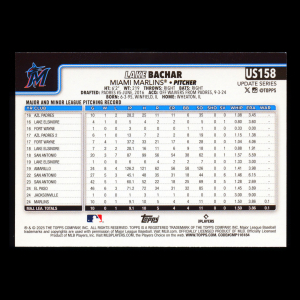 Lake Bachar RC 2025 Topps Update Rookie Marlins