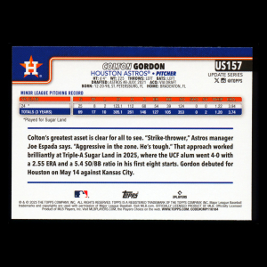 Colton Gordon RC 2025 Topps Update Rookie Astros