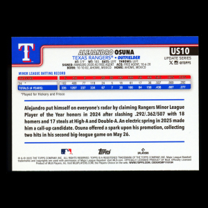 Alejandro Osuna RC 2025 Topps Update Rookie Rangers