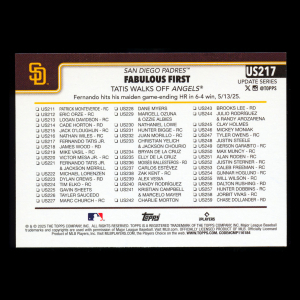 Fernando Tatis Jr. 2025 Topps Update Checklist Padres