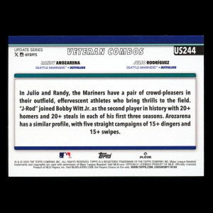 Julio Rodrguez - Randy Arozarena 2025 Topps Update Veteran Combos Mariners