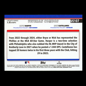 Bryce Harper - Nick Castellanos 2025 Topps Update Veteran Combos Phillies