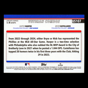 Bryce Harper - Nick Castellanos 2025 Topps Update Veteran Combos Phillies