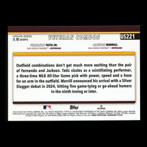 Jackson Merrill - Fernando Tatis Jr. 2025 Topps Update Veteran Combos Padres