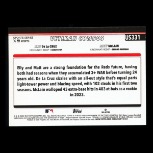 Elly De La Cruz - Matt McLain 2025 Topps Update Veteran Combos Reds