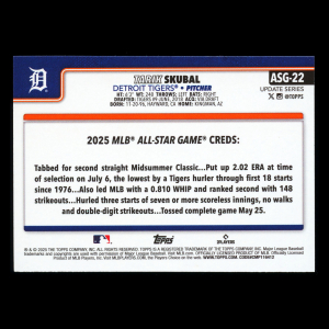 Tarik Skubal 2025 Topps Update '25 All-Star Game Tigers