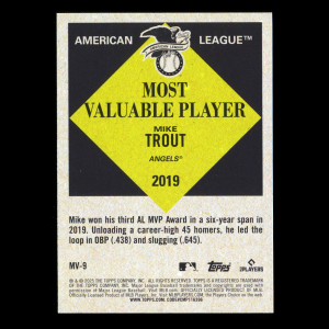 Mike Trout 2025 Topps Update Most Valuable Angels