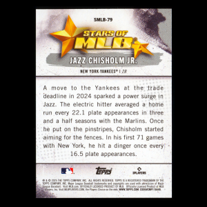 Jazz Chisholm Jr. 2025 Topps Update Stars of MLB Yankees
