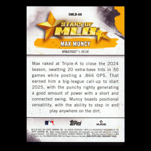 Max Muncy RC 2025 Topps Update Stars of MLB Rookie Athletics