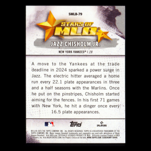 Jazz Chisholm Jr. 2025 Topps Update Stars of MLB Yankees