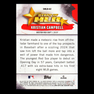 Kristian Campbell RC 2025 Topps Update Stars of MLB Rookie Red Sox