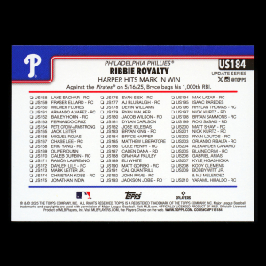 Bryce Harper 2025 Topps Update Checklist Phillies