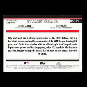 Elly De La Cruz - Matt McLain 2025 Topps Update Veteran Combos Reds