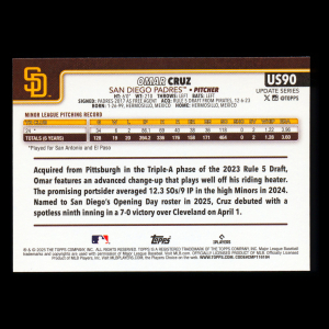 Omar Cruz RC 2025 Topps Update Rookie Padres
