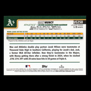 Max Muncy RC 2025 Topps Update Rookie Athletics