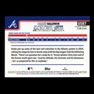 Drake Baldwin RC 2025 Topps Update Rookie Braves
