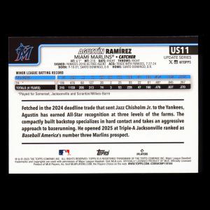Agustn Ramrez RC 2025 Topps Update Rookie Marlins
