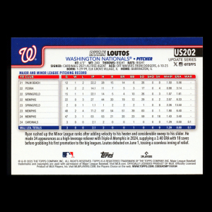 Ryan Loutos RC 2025 Topps Update Rookie Nationals