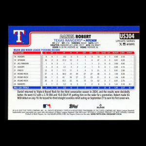 Daniel Robert RC 2025 Topps Update Rookie Rangers