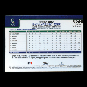 Bryan Woo 2025 Topps Chrome Update Mariners