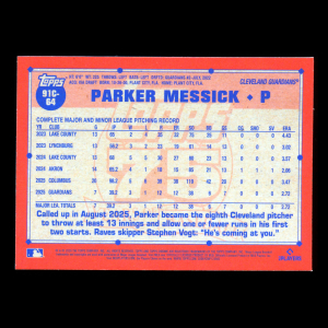 Parker Messick RC 2026 Topps '91 Topps Silver Pack Chrome Rookie Guardians