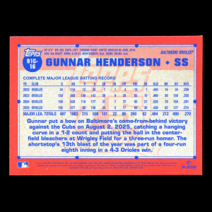 Gunnar Henderson 2026 Topps '91 Topps Silver Pack Chrome Orioles