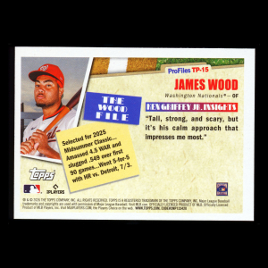 James Wood 2026 Topps Profiles Nationals