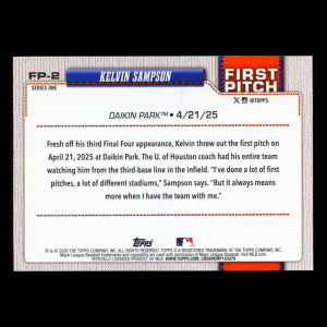 Kelvin Sampson 2026 Topps First Pitch Astros