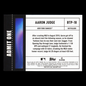 Aaron Judge 2026 Topps Big Ticket Players Yankees