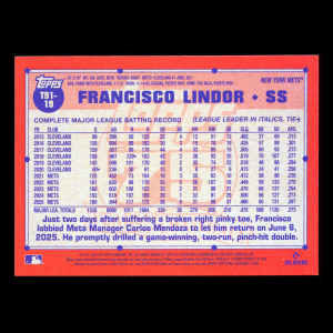 Francisco Lindor 2026 Topps '91 Topps Mets