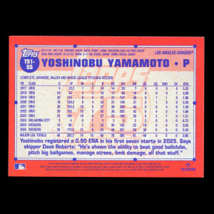 Yoshinobu Yamamoto 2026 Topps '91 Topps Dodgers